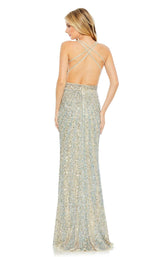Mac Duggal 5686 Silver/Nude