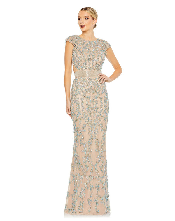 Mac Duggal 5689 Nude Multi