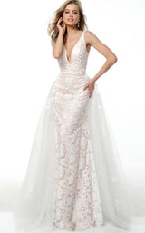 Jovani 58563 Off White/Blush