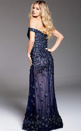 Jovani 59742BG Navy/Nude