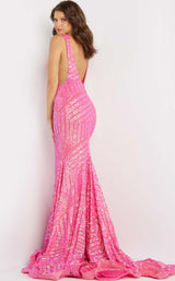 Jovani 59762 Neon Hot Pink