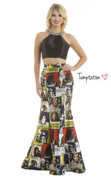 Temptation Dress 6033 Black Print
