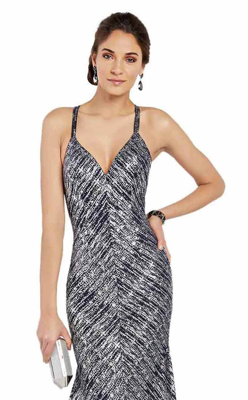 Alyce 60557 Navy/Silver