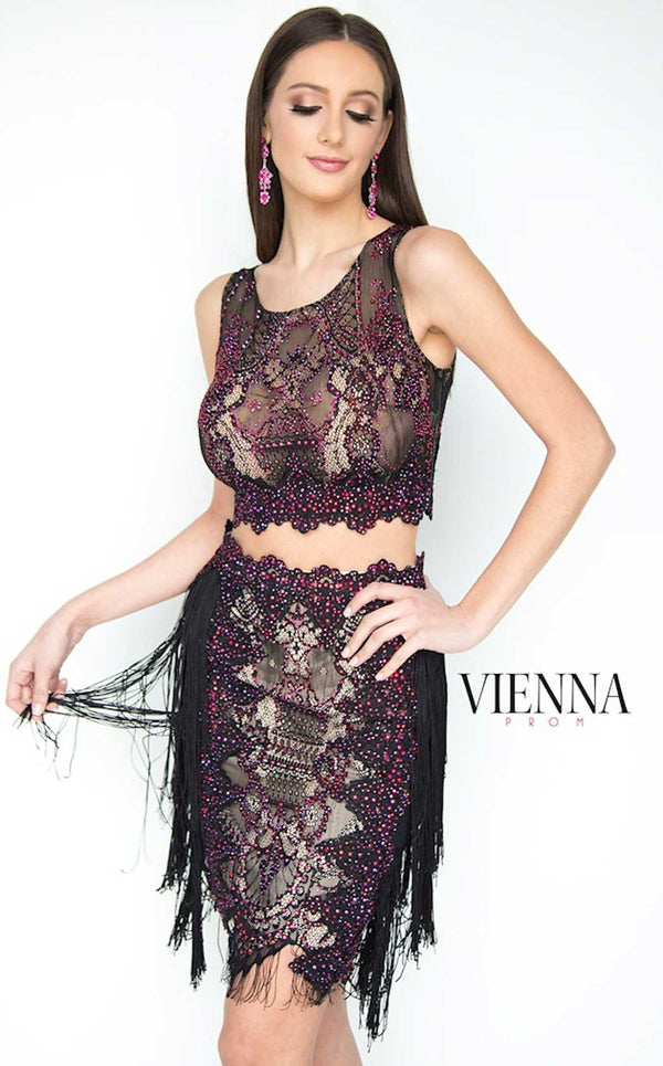 Vienna Prom V6063 Black/Fuchsia