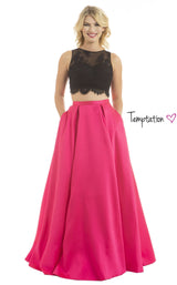 Temptation Dress 6100 Black-Fuchsia