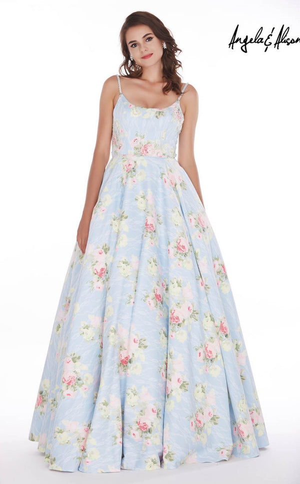 Angela and Alison 61007 Baby-Blue-Floral