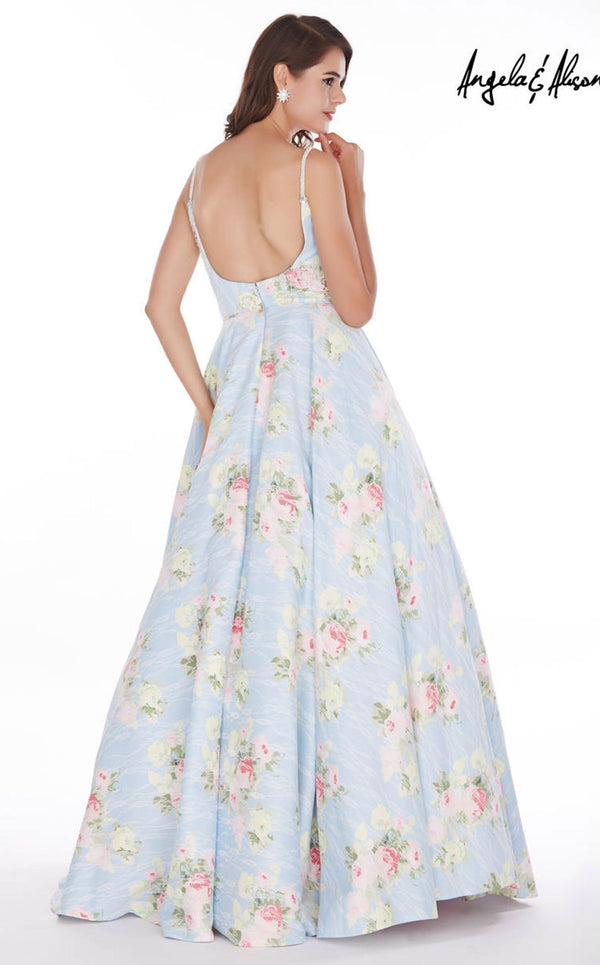 Angela and Alison 61007 Baby-Blue-Floral