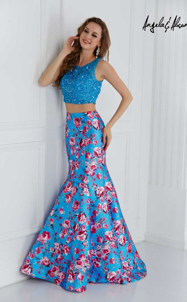 Angela and Alison 61011 Sky-Blue-Floral