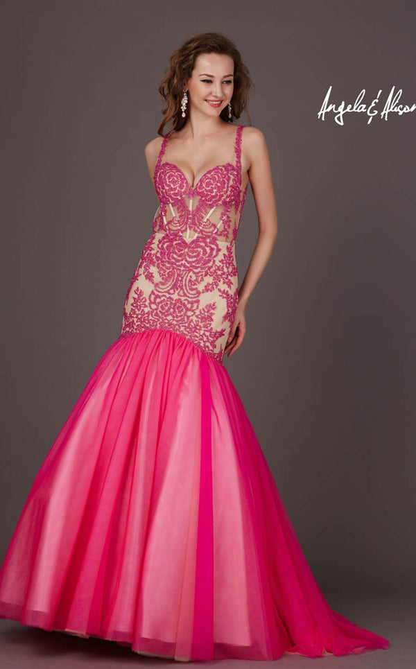 Angela and Alison 61204 Fuchsia/Nude