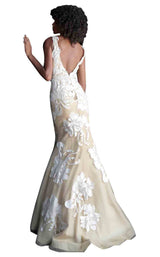 Jovani 61962BG Nude-White