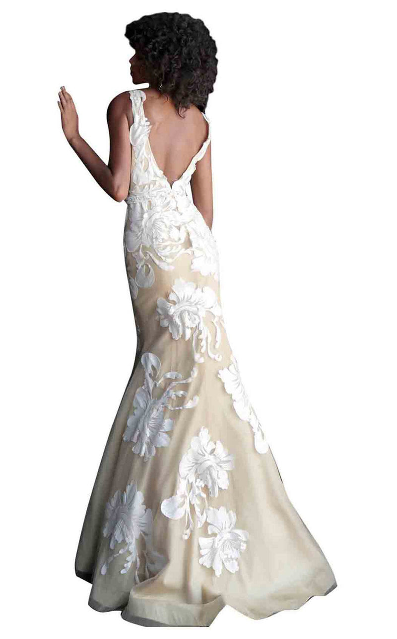Jovani 61962BG Nude-White