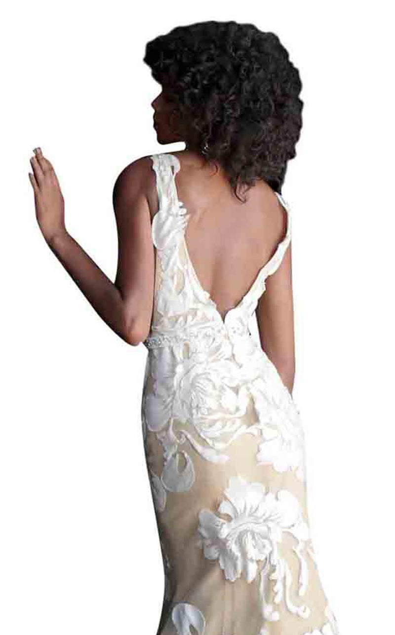 Jovani 61962BG Nude-White