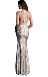 Jovani 62486BG Silver-Gold