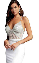 Jovani 63147BG Off White