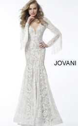 Jovani 63155 Off White/Nude
