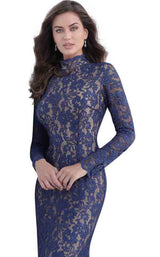 Jovani 63209 Navy/Nude