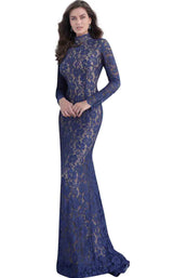 Jovani 63209 Navy/Nude
