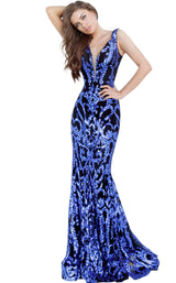 Jovani 63349BG Black/Royal