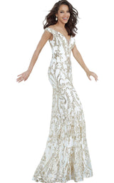 Jovani 63349BG White/Gold