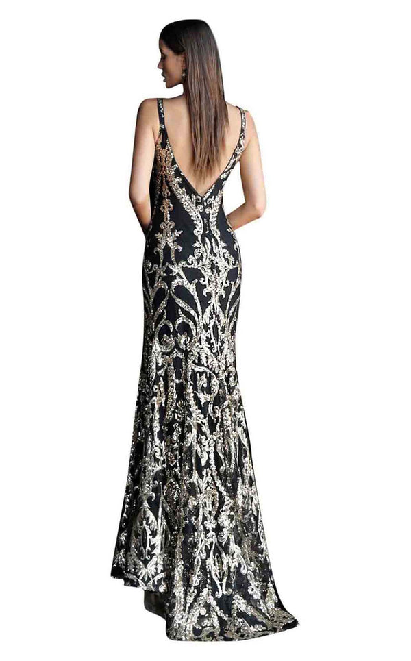 Jovani 63350BG Black/Gold