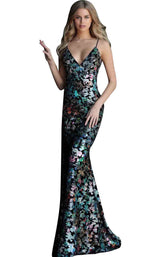 Jovani 63487 Black Multi