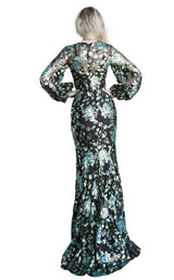 Jovani 63763BG Black/Green