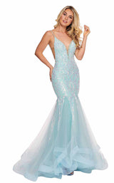 Rachel Allan 6409 Aqua Iridescent