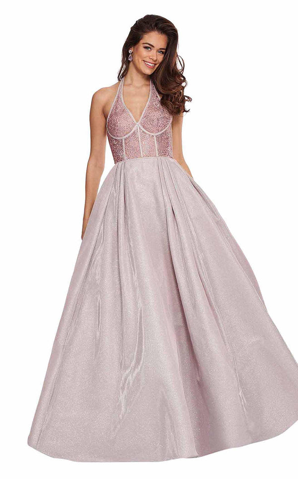 Rachel Allan 6414 Mauve-Silver