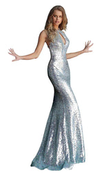 Jovani 64182BG Blue-Nude