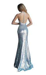 Jovani 64182BG Blue-Nude