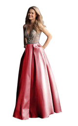 Jovani 64205 Burgundy