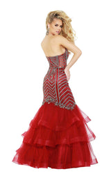 Jasz Couture 6429 Burgundy-Gunmetal