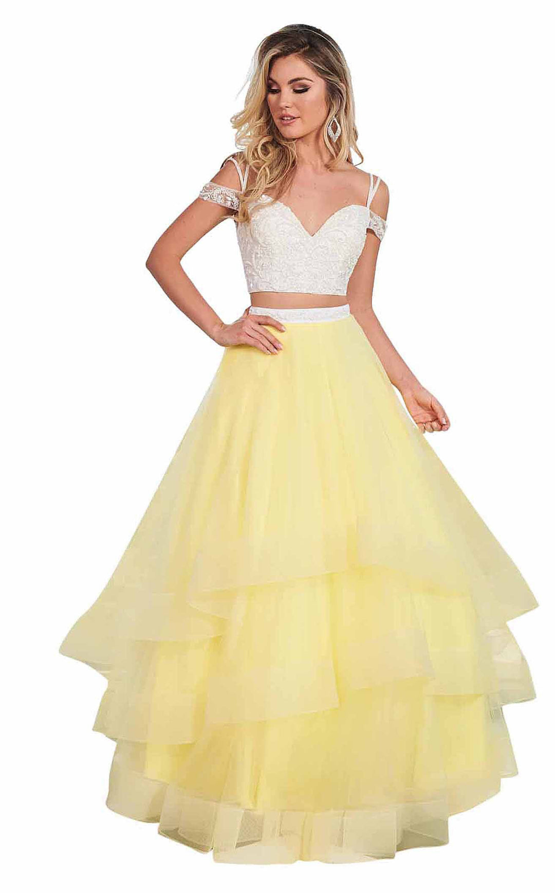 Rachel Allan 6434 White/Yellow