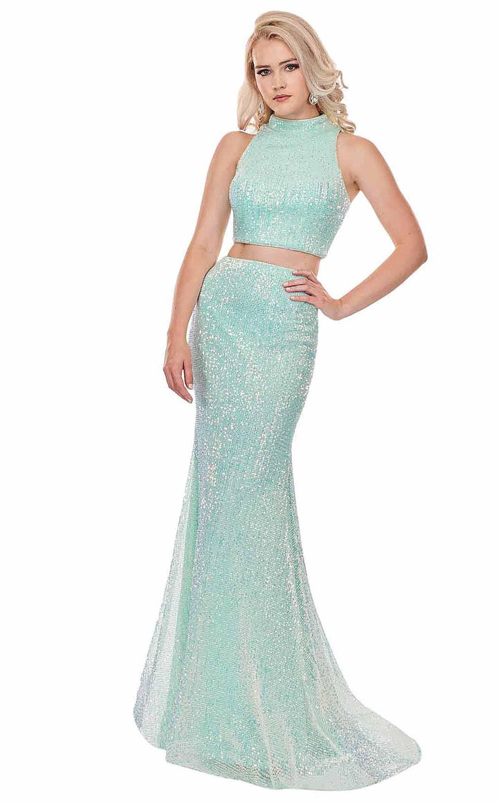 Rachel Allan 6450 Mint Blue Iridescent