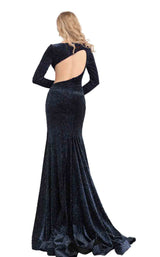 Jovani 64562 Black/Blue