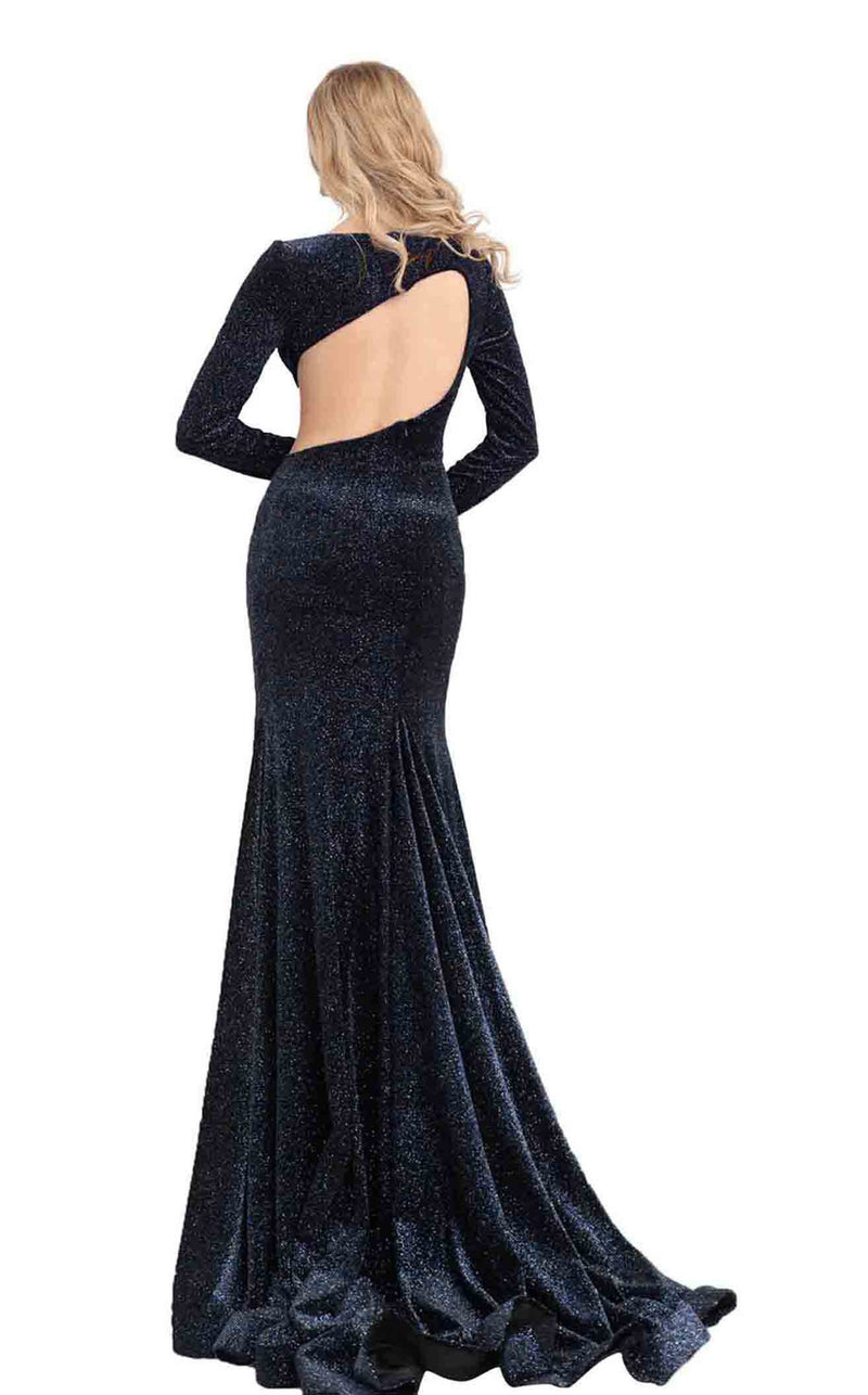 Jovani 64562 Black/Blue