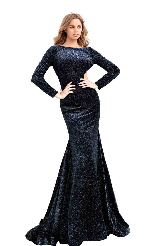 Jovani 64562 Black/Blue