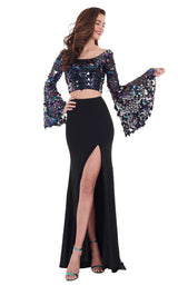 Rachel Allan 6492 Black/Iridescent