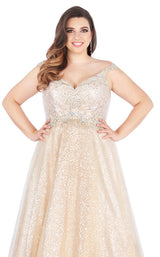 Mac Duggal Fabulouss 65037F Nude/Silver