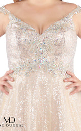 Mac Duggal Fabulouss 65037F Nude/Silver