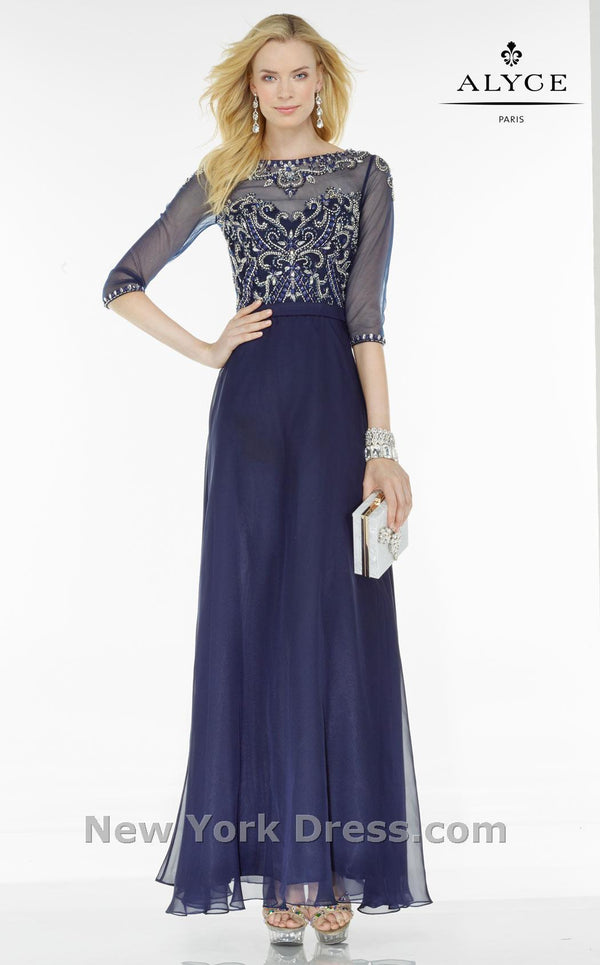 Alyce 5742 Navy/Silver