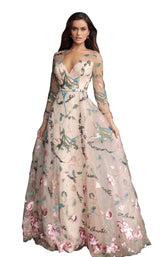 Jovani 66166 Nude Multi