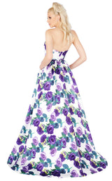 Mac Duggal 66315L Violets-Are-Blue