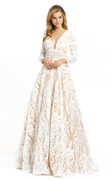 Mac Duggal 66334D Ivory/Nude
