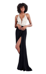 Jovani 66376 Black/Silver