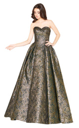 Mac Duggal 66437D Antique Gold