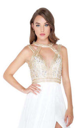 Mac Duggal 66445M Ivory/Gold