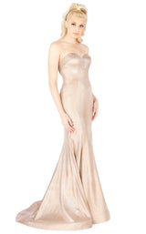 Mac Duggal 66491L Nude/Silver