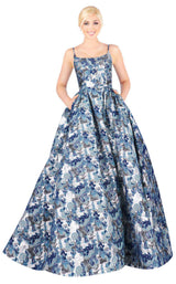 Mac Duggal 66598H Pewter-Blue