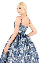Mac Duggal 66598H Pewter-Blue
